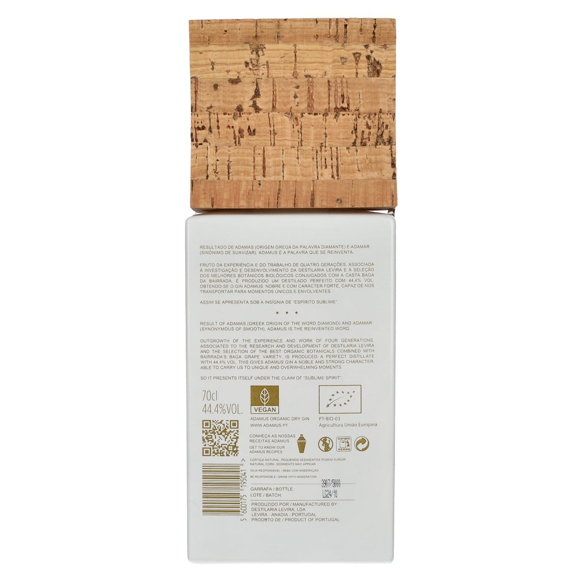 Adamus Dry Gin Organic Limited Edition 2020 44,4% Vol. 0,7l in Geschenkbox mit 2 Gläsern & Kork Untersetzer