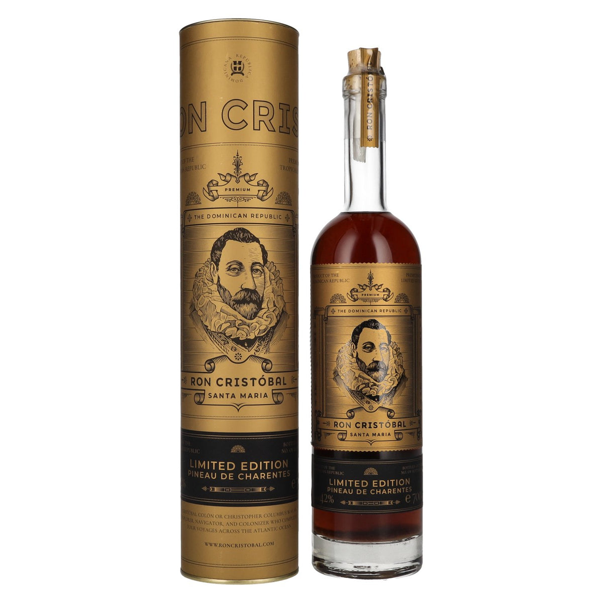 Ron Cristóbal Santa Maria Pineau de Charentes Limited Edition 42% ABV 0.7l in a gift box