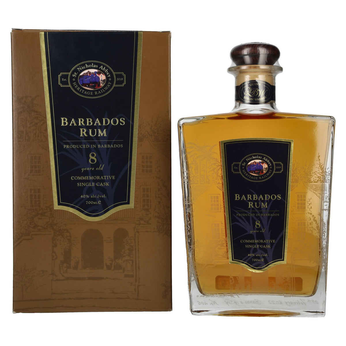St. Nicholas Abbey Barbados Rum 8 Years Old Single Cask 40% Vol. 0.7l in Gift Box