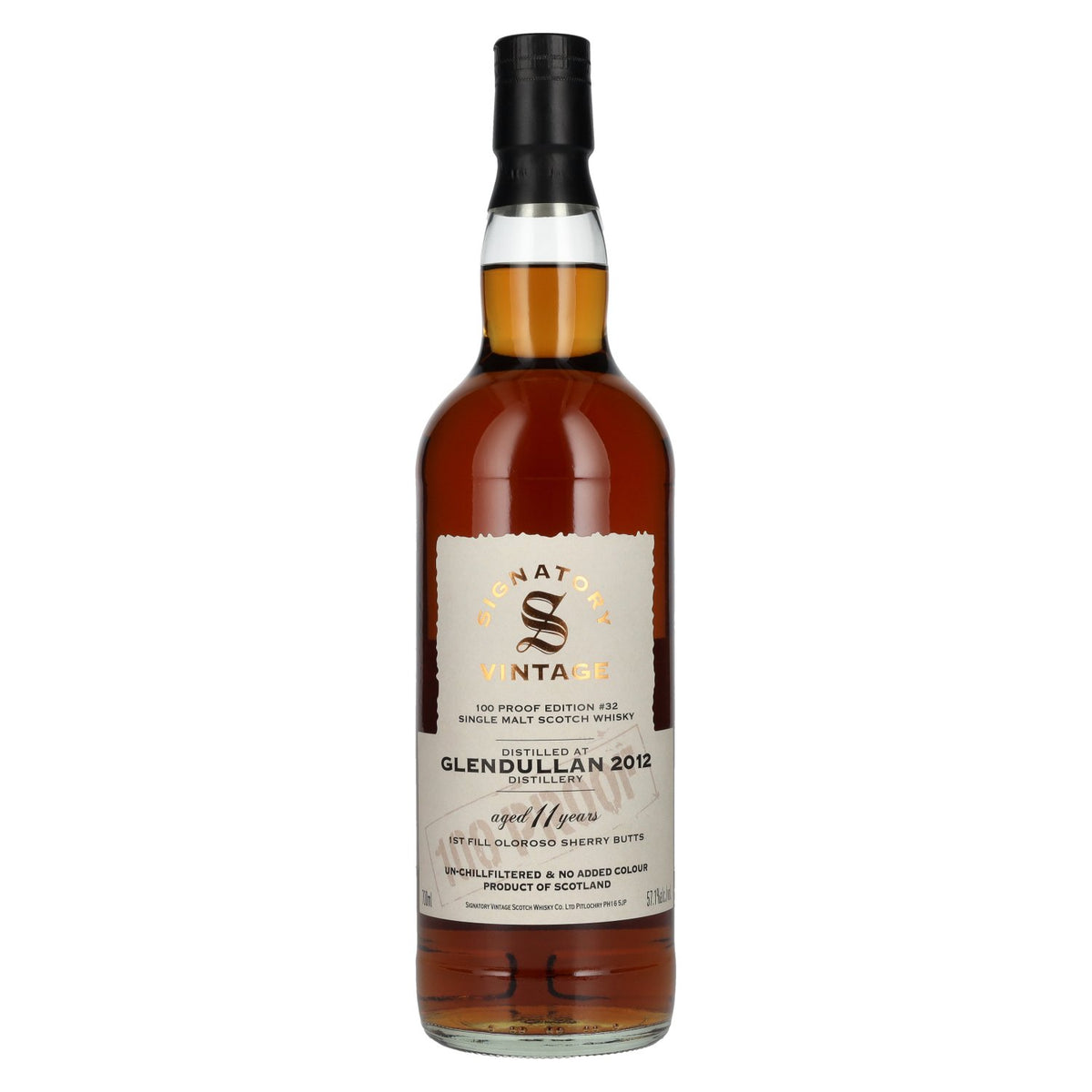 Signatory Vintage 100 Proof Edition GLENDULLAN 11 Years Old Single Malt #32 2012 57.1% Vol. 0.7l