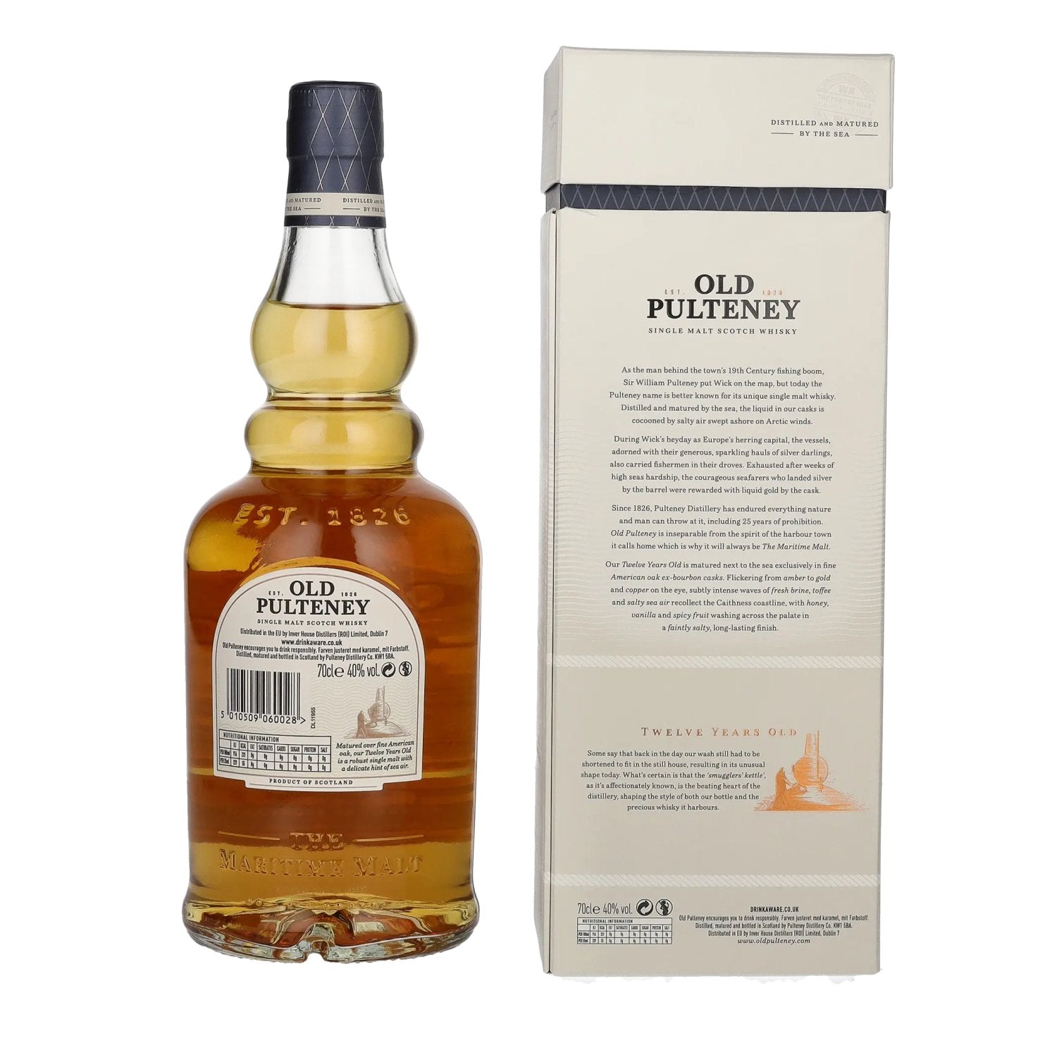 Old Pulteney 12 Years Old Single Malt Scotch Whisky 40% Vol. 0.7l in Gift Box