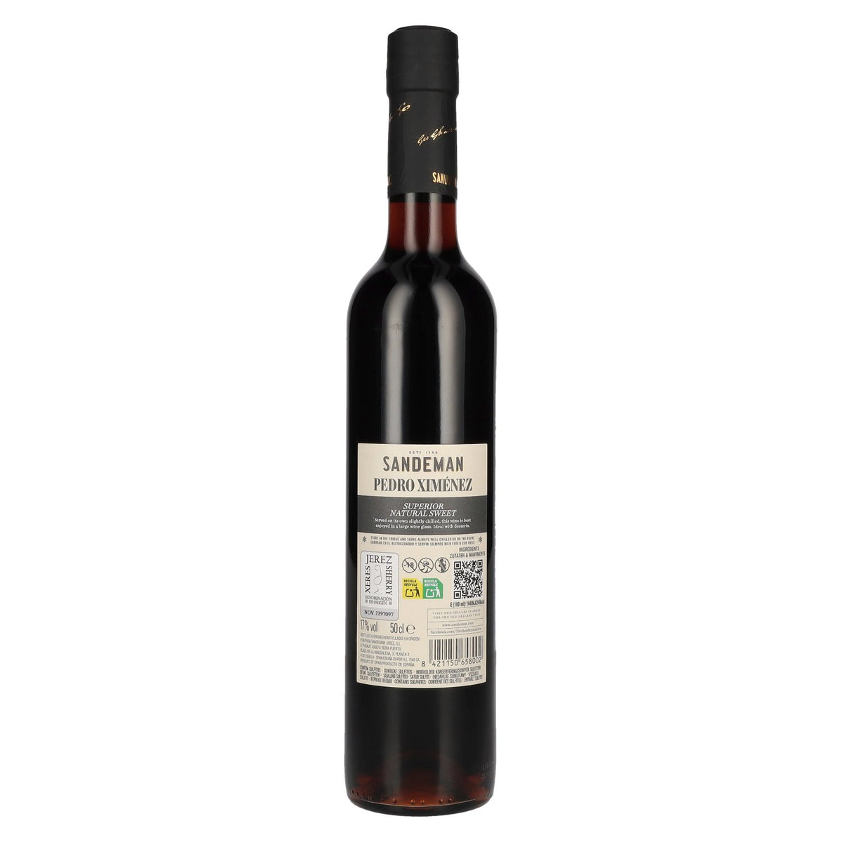 Sandeman PEDRO XIMÉNEZ Superior Natural Sweet Sherry Jerez 17% vol. 0.5 l