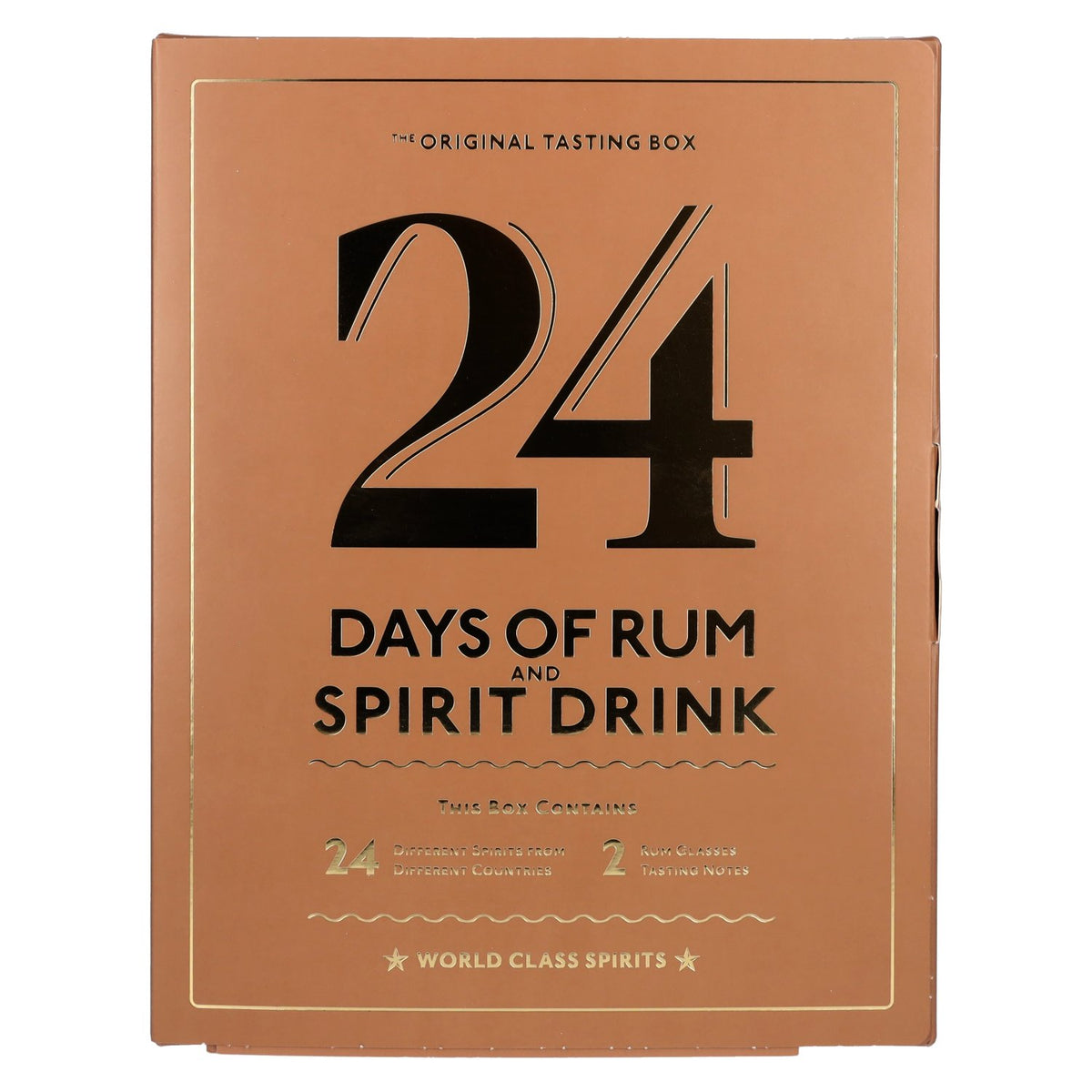 24 DAYS OF RUM AND SPIRIT DRINKS The Original Tasting Box 41% vol. 24 x 0.02 l in a gift box with 2 nosing glasses
