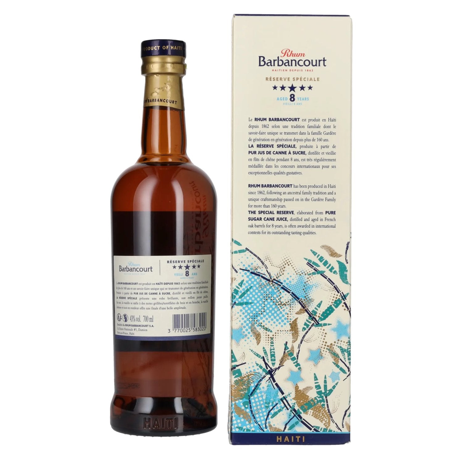 Barbancourt 8 Years Old Réserve Spéciale Haiti Rum 43% Vol. 0.7L in Gift Box