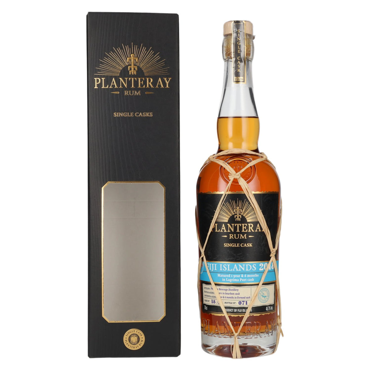 Planteray Rum FIJI ISLANDS Single Cask Porto Lagrima Barrel 2018 46.7% vol. 0.7l in a gift box