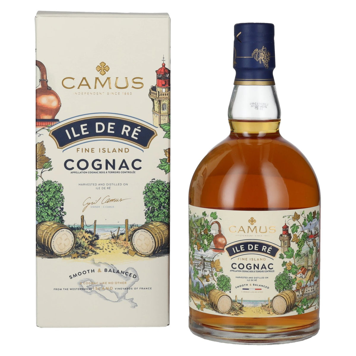 Camus ILE DE RÉ Fine Island Cognac 40% Vol. 0,7l in Geschenkbox