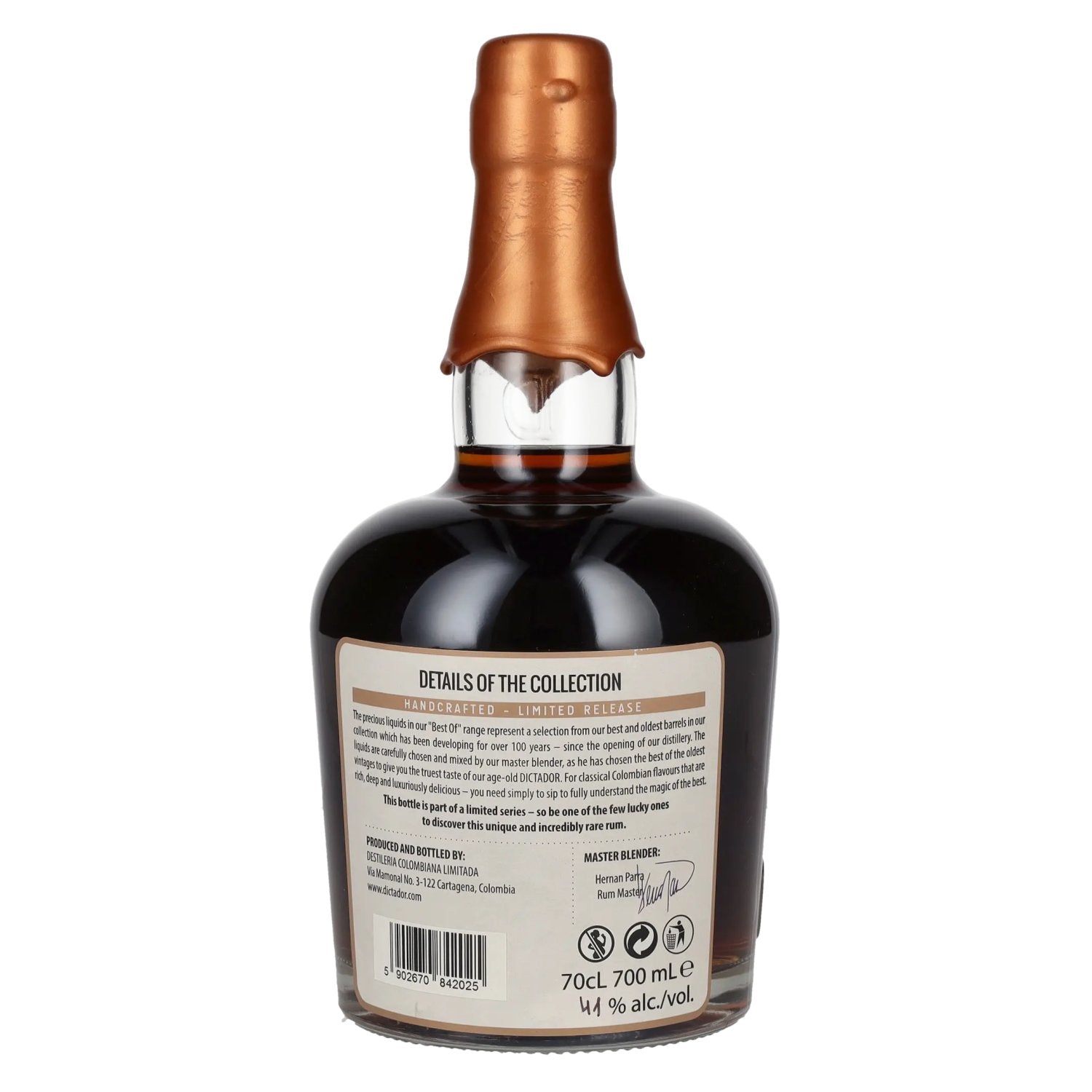 Dictador BEST OF 1980 APASIONADO Colombian Rum 37YO/260917/EX-P115 41% Vol. 0.7l