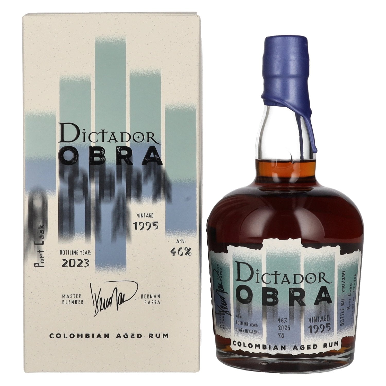 Dictador OBRA VINTAGE 28 Years Old PORT CASK Rum 1995 46% Vol. 0.7L in gift box