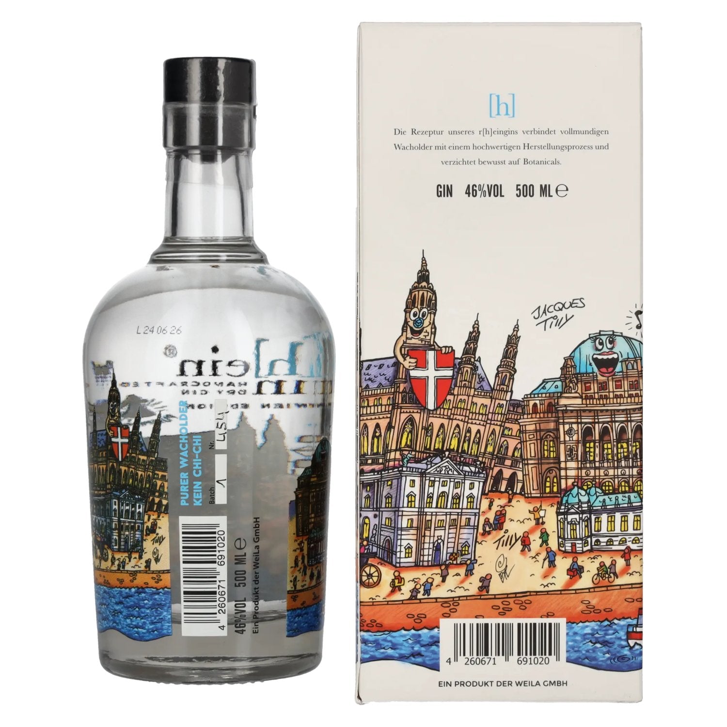 r[h]eingin Handcrafted Dry Gin Wien Edition 46% Vol. 0,5l in Geschenkbox