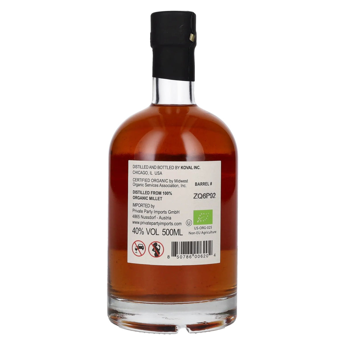 Koval MILLET Single Barrel Whisky 40% ABV 0.5l