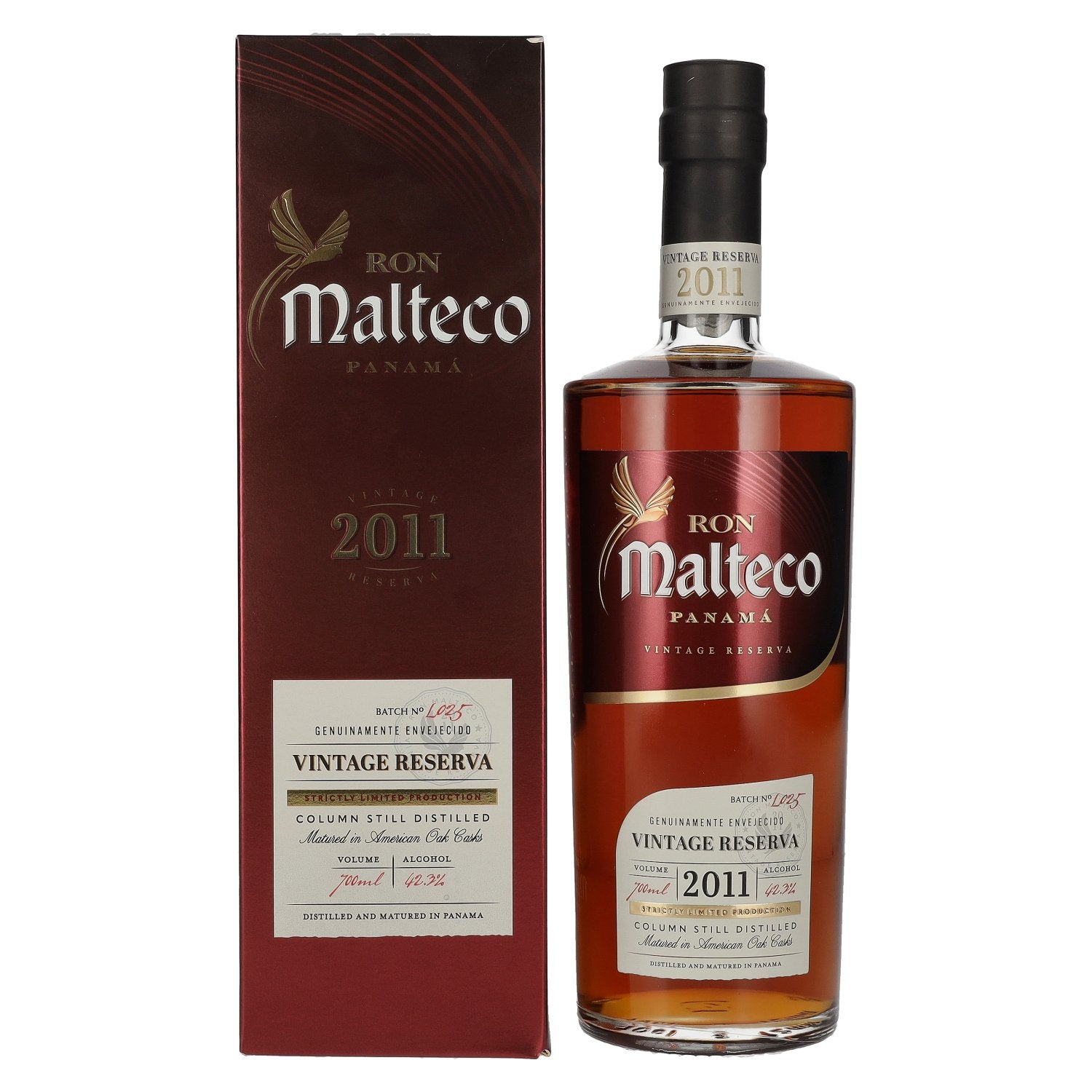 Ron Malteco Vintage Reserva Panama 2011 42.3% Vol. 0.7l in gift box