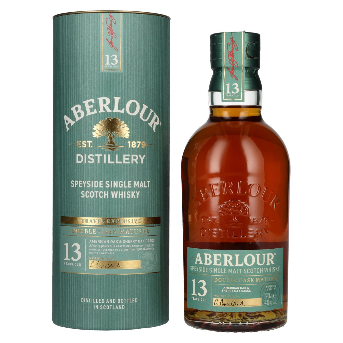 Aberlour 13 Years Old DOUBLE CASK MATURED Travel Exclusive Speyside Single Malt 40% Vol. 0,7l in Geschenkbox