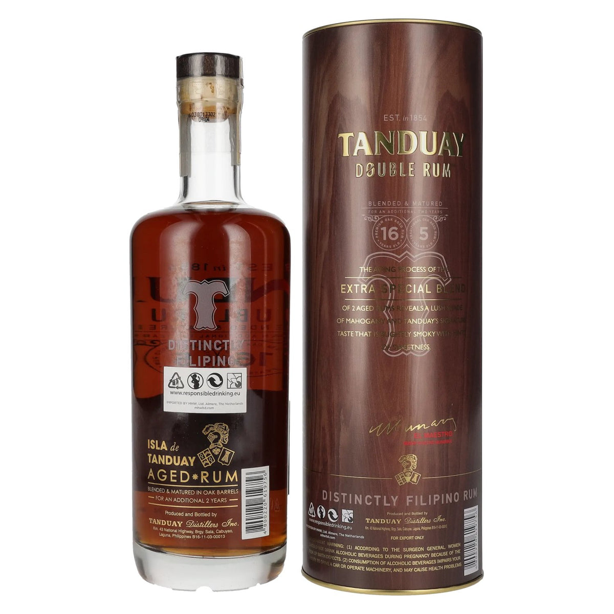 Tanduay Double Filipino Rum 40% Vol. 0.7l in Tin Box