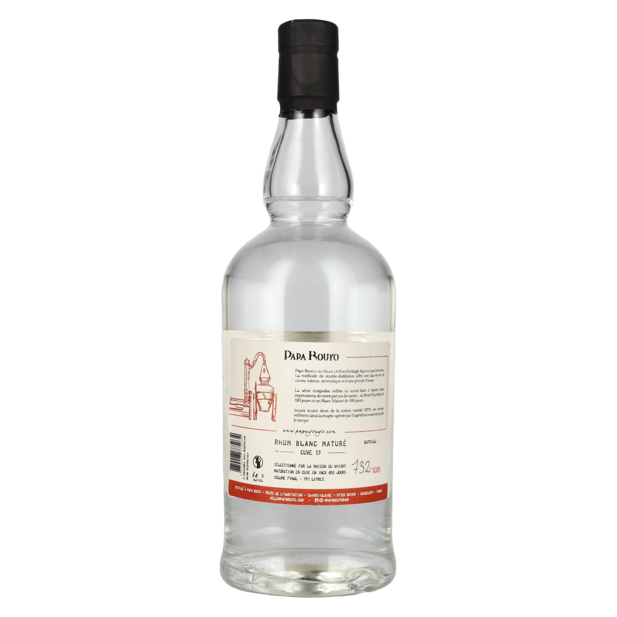 Papa Rouyo Blanc Maturé Antipodes Rhum Agricole 64% Vol. 0,7l