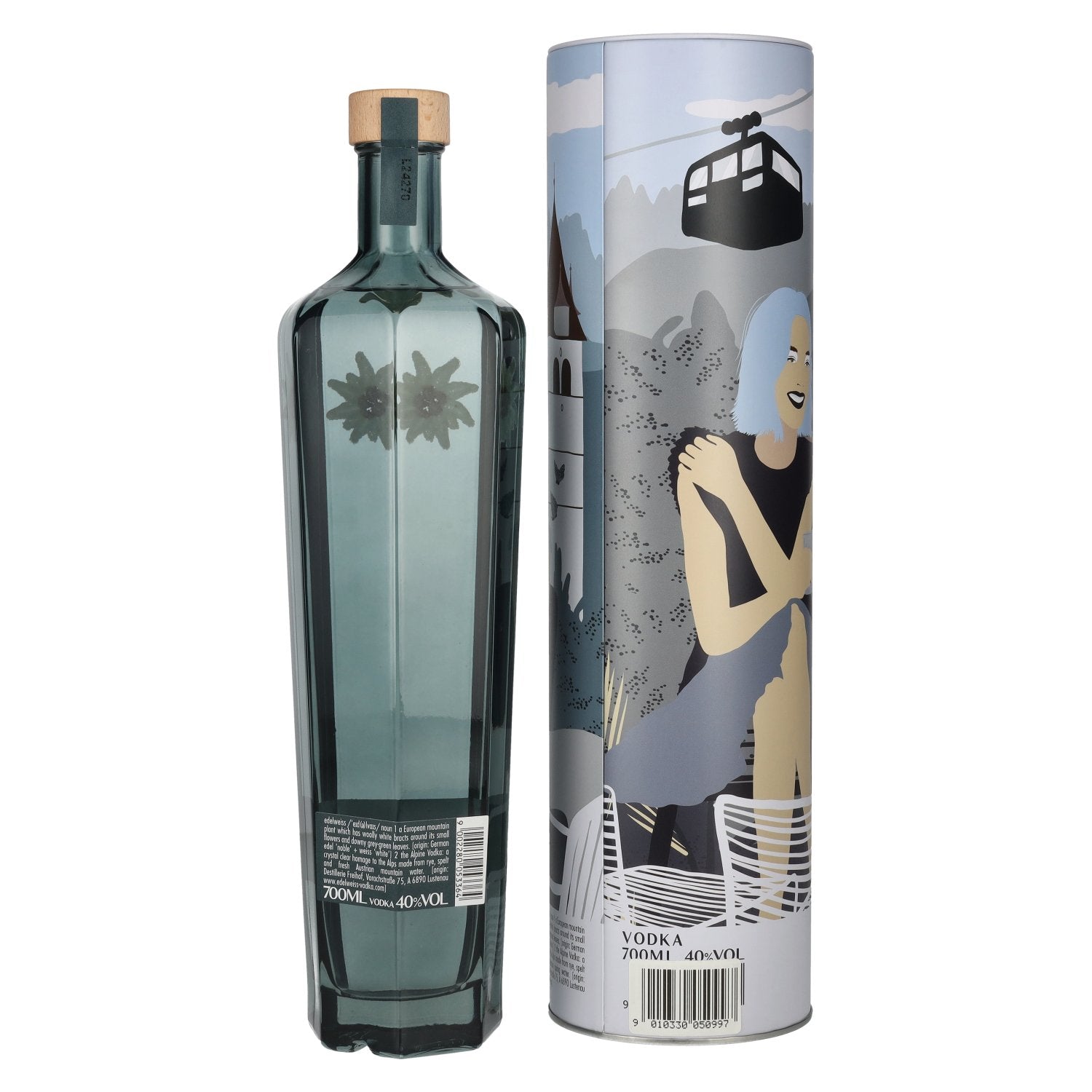 Edelweiss The Alpine Vodka KITZBÜHEL 40% Vol. 0.7l in Tin Box
