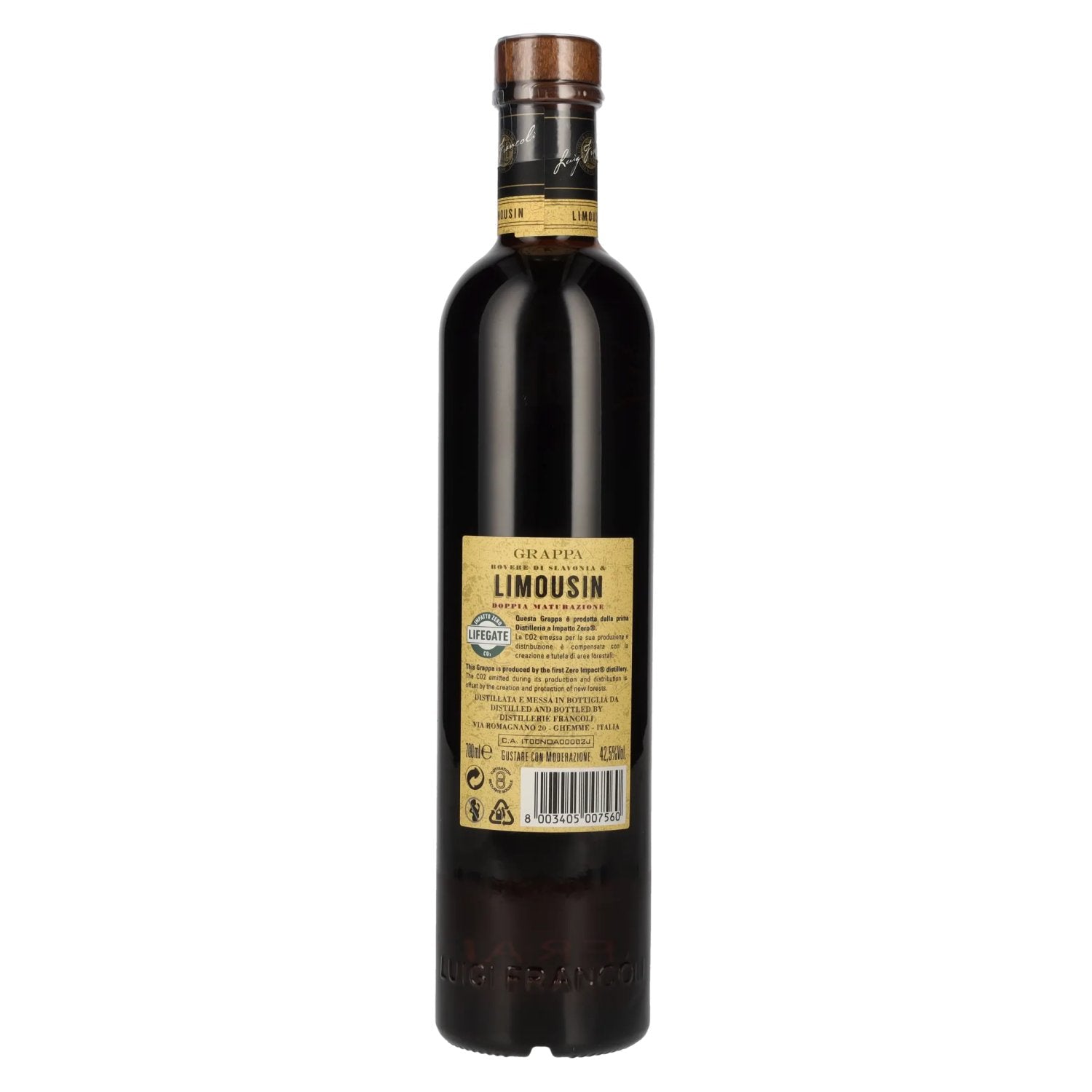 Luigi Francoli Grappa Slavonian & Limousin Oak 42.5% Vol. 0.7l