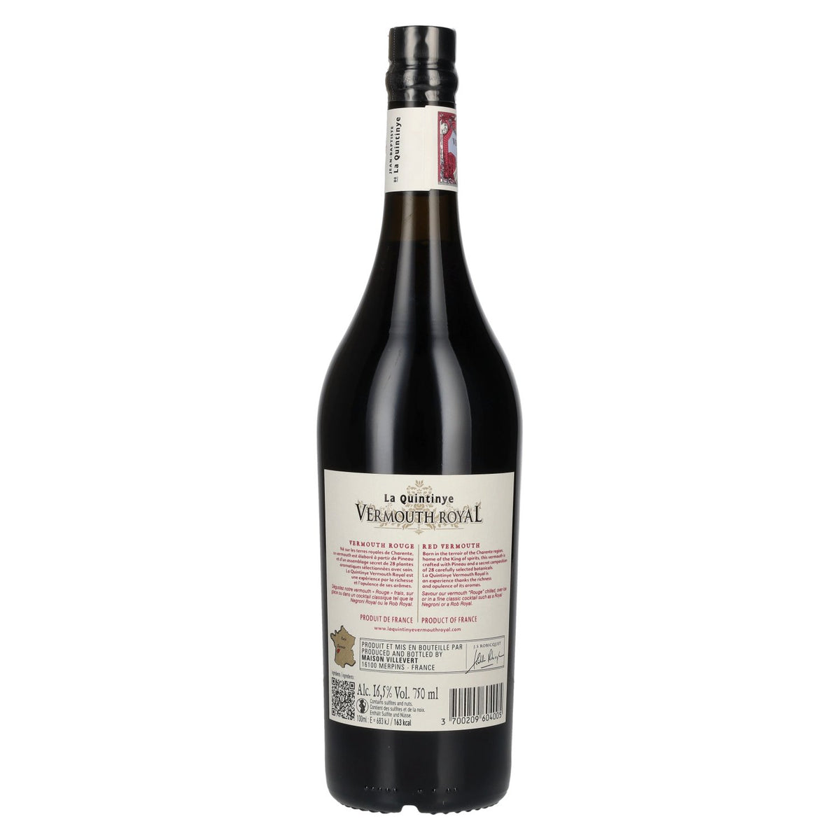La Quintinye Vermouth Royal Rouge 16.5% ABV 0.75 l