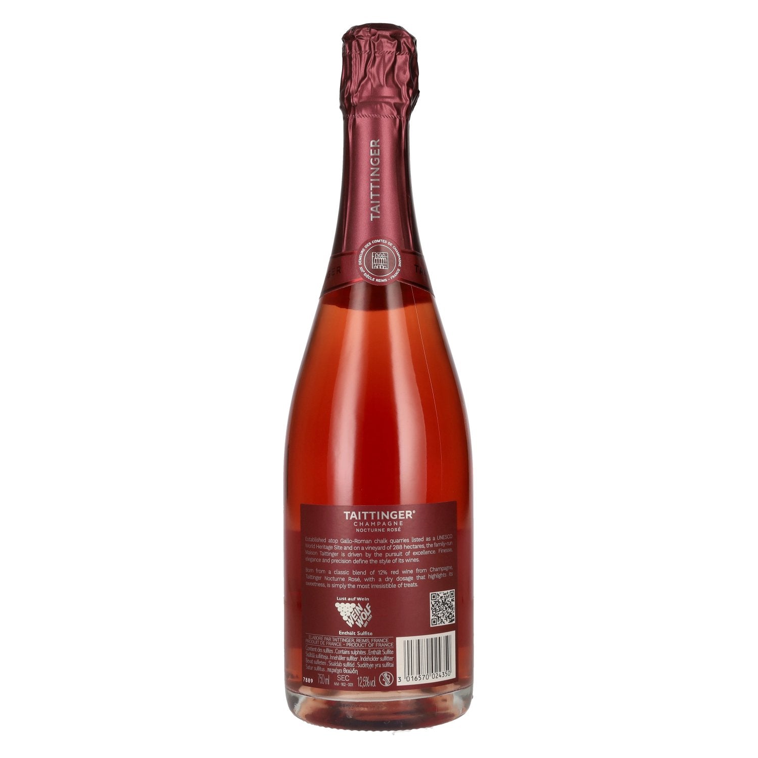 Taittinger Champagne NOCTURNE ROSÉ Sec 12,5% Vol. 0,75l