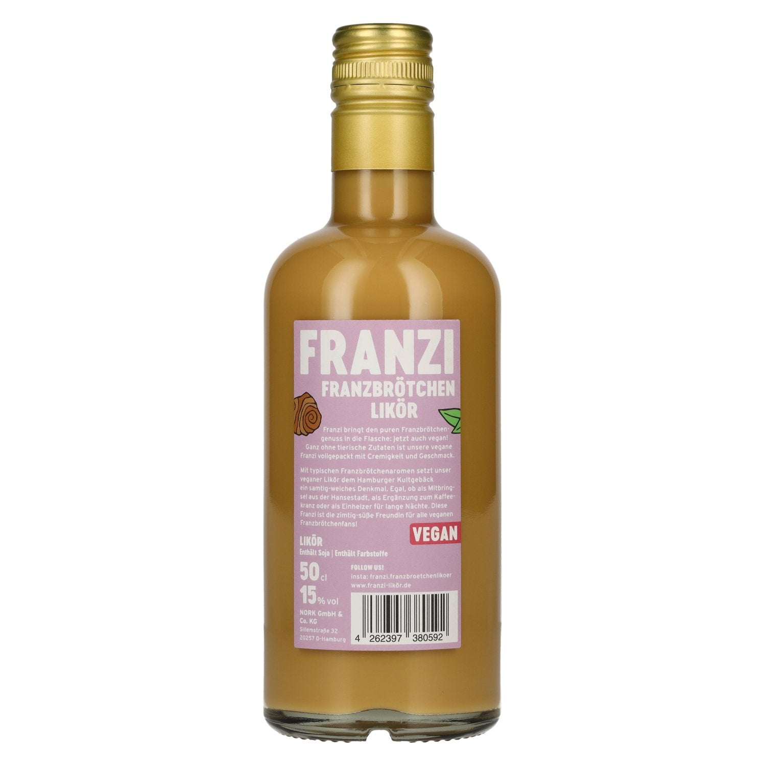 Franzi Franzbrötchen VEGAN Likör 15% Vol. 0,5l