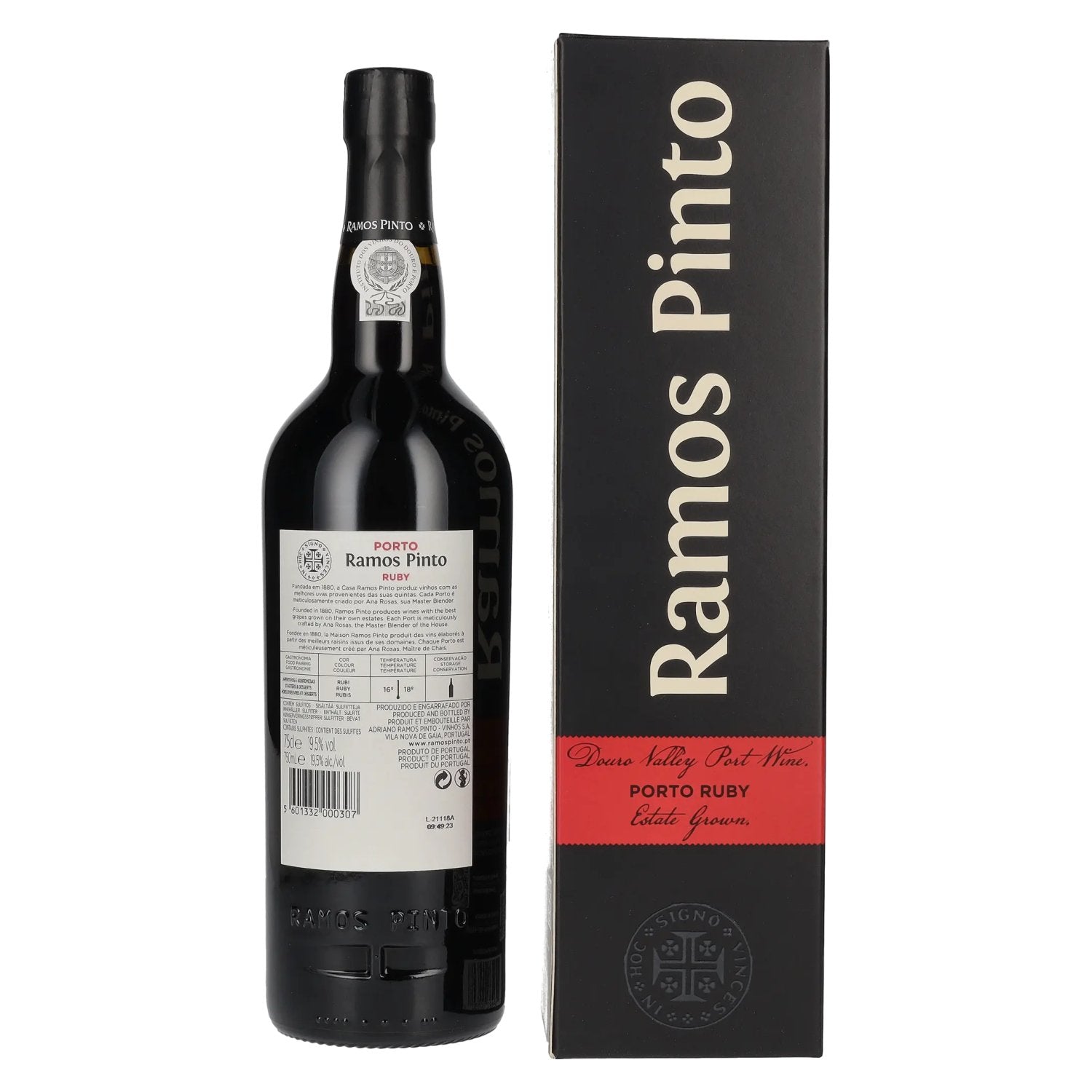 Ramos Pinto Fine Porto Ruby 19,5% Vol. 0,75l in Geschenkbox