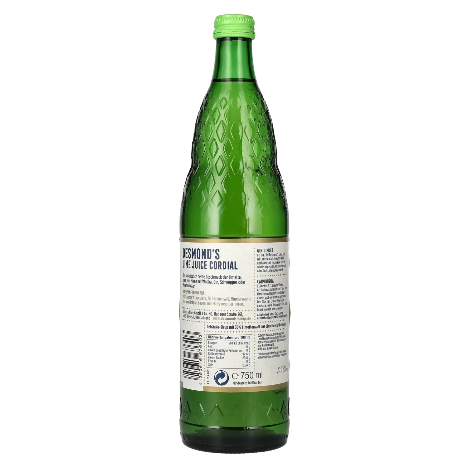 Desmond's Lime Juice Cordial 0.75l