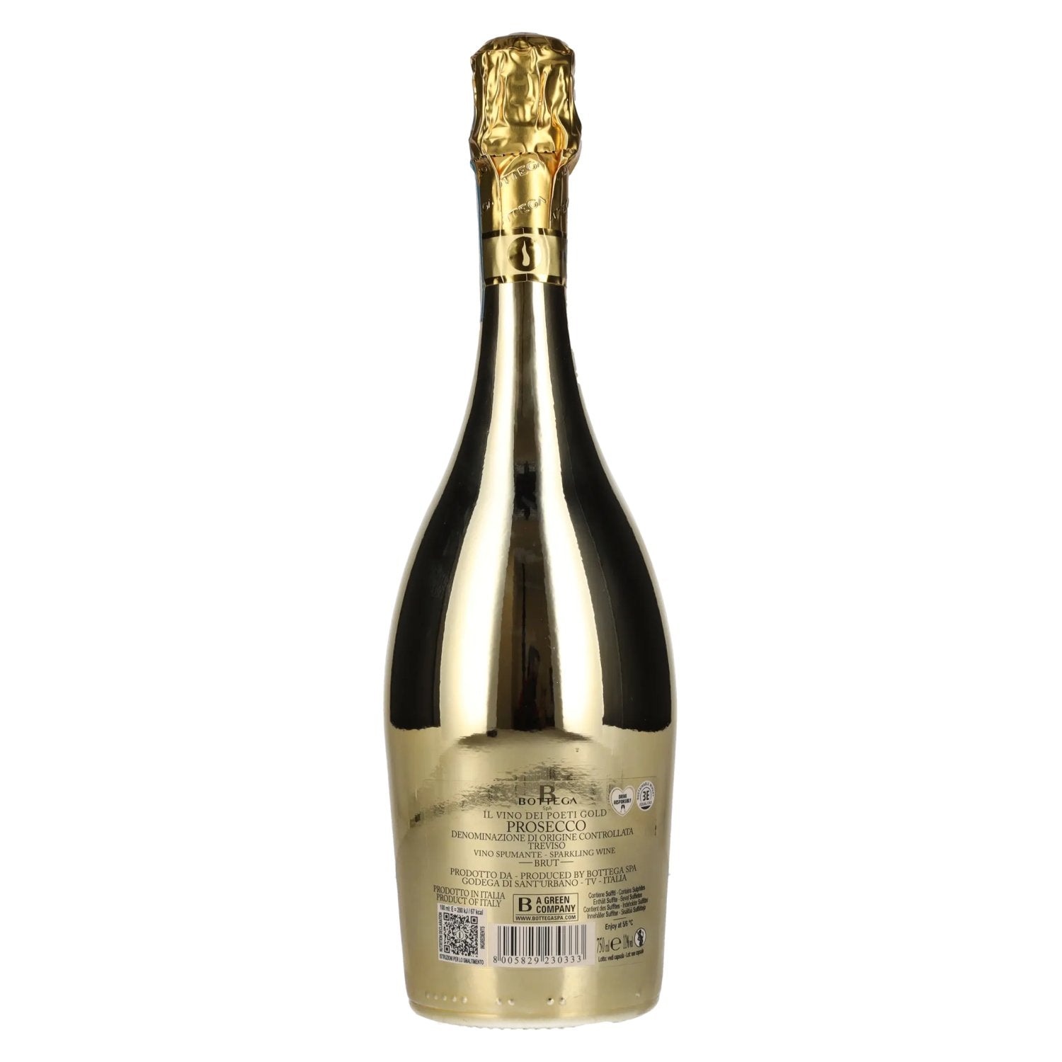 Bottega GOLD Prosecco Brut Millesimato DOC 2023 11% ABV 0.75l