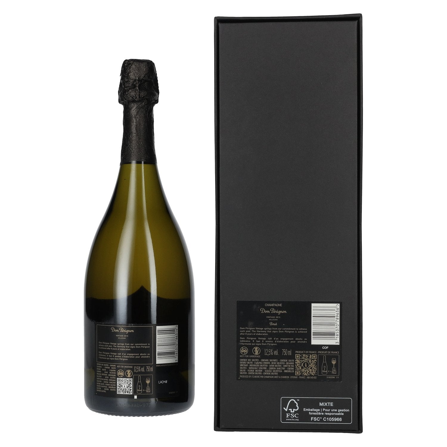Dom Pérignon Champagne Brut Vintage 2015 12,5% Vol. 0,75l in Geschenkbox