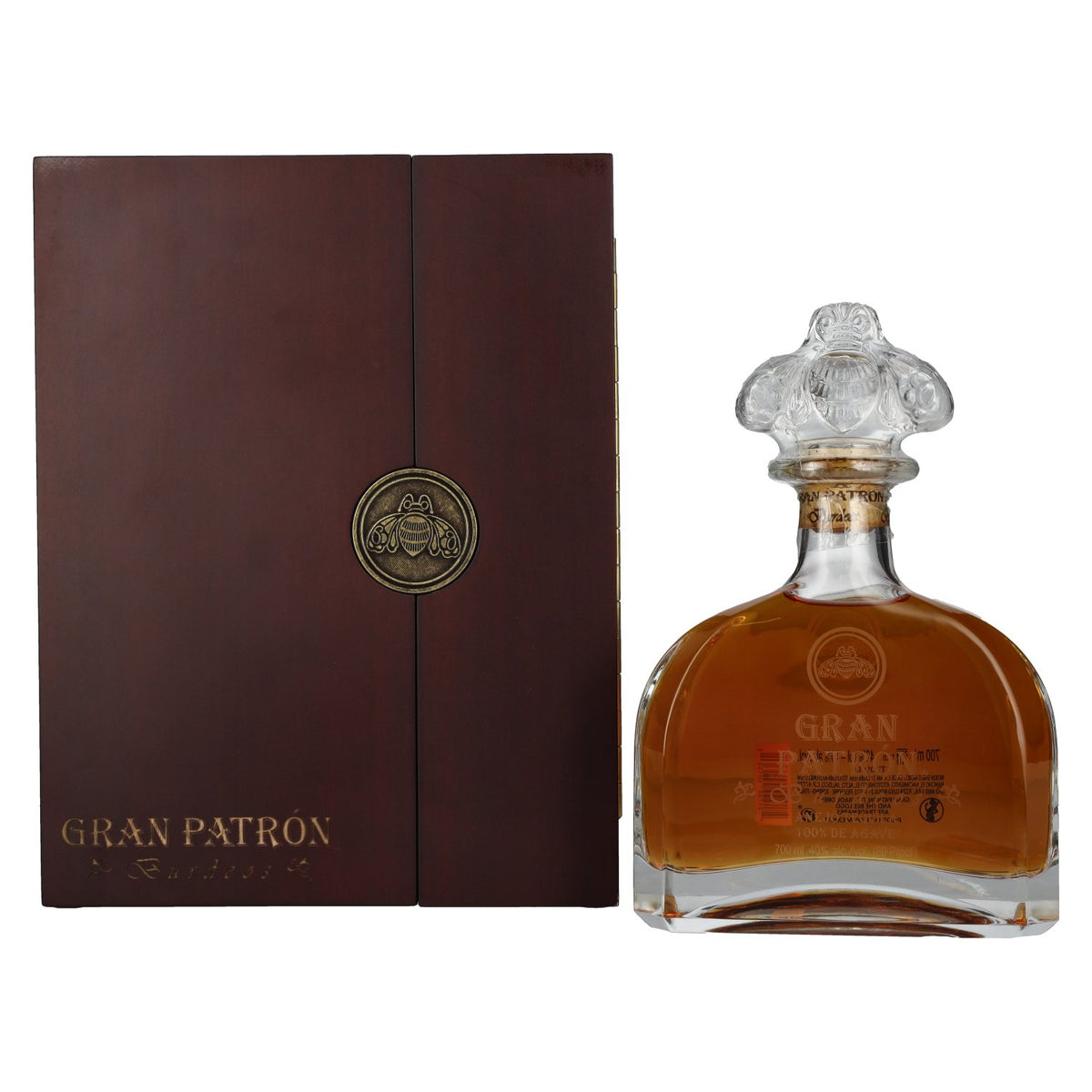 Gran Patrón Tequila BURDEOS Añejo 100% Agave 40% Vol. 0.7l in wooden box