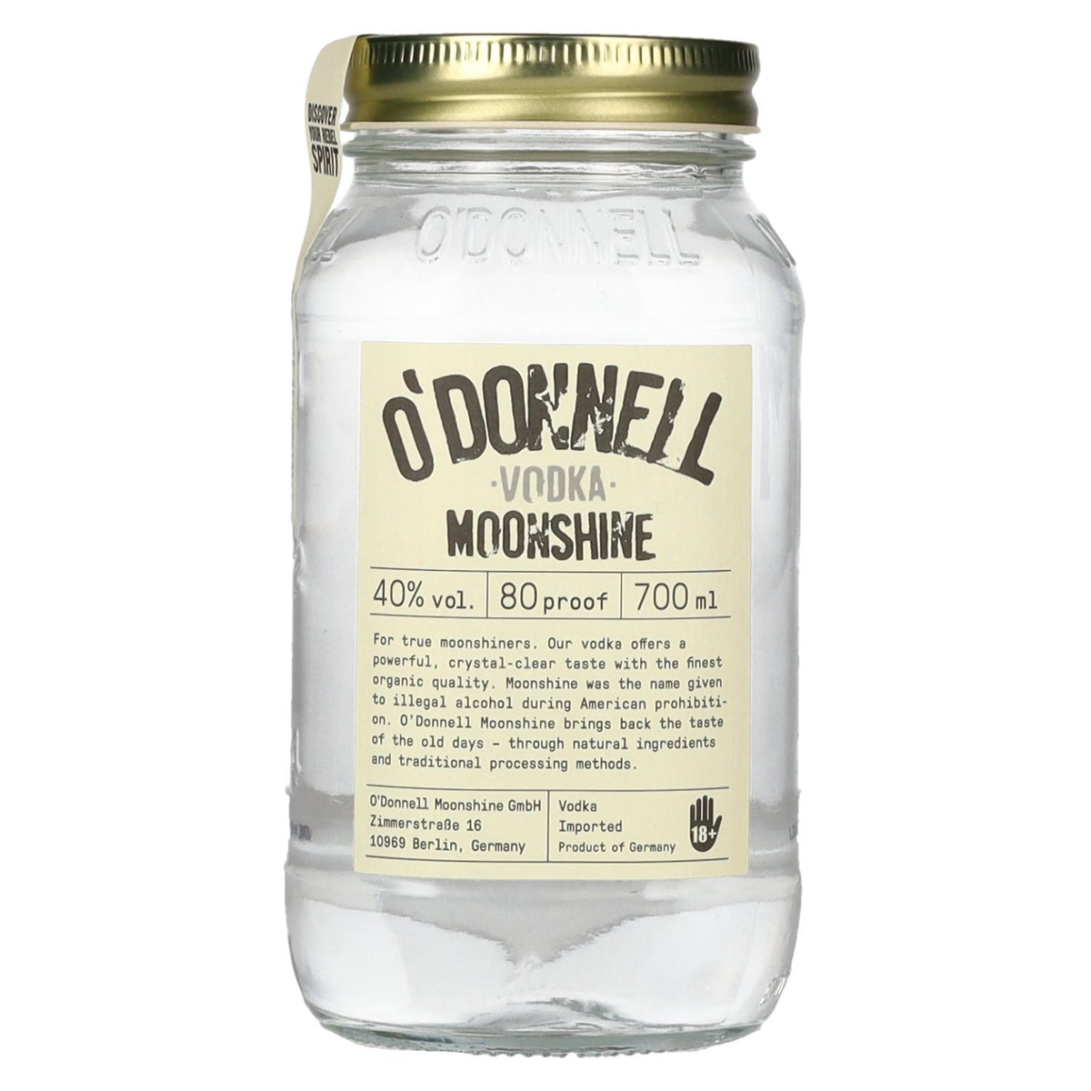 O'Donnell Moonshine Vodka 40% Vol. 0.7l