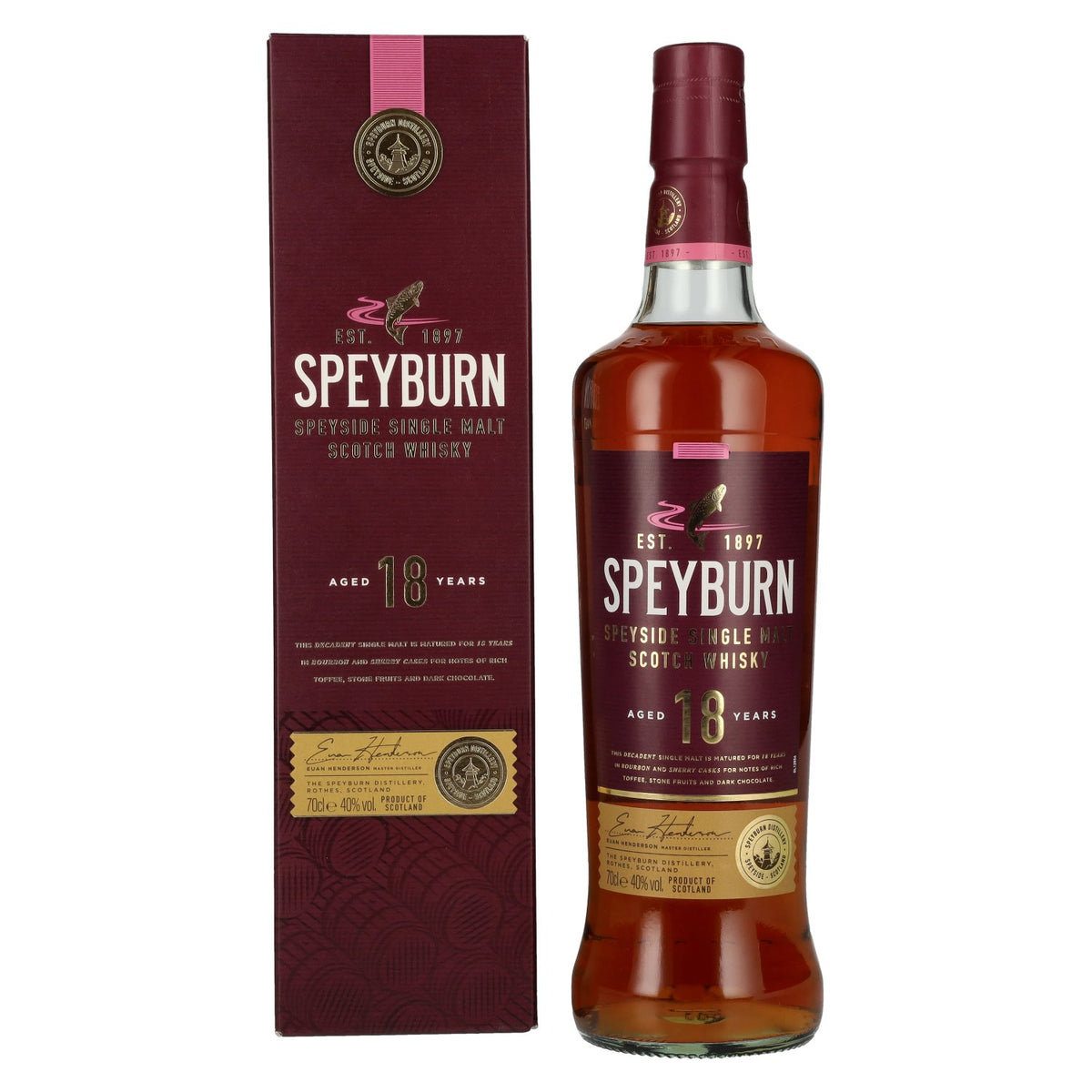 Speyburn 18 Years Old Speyside Single Malt Scotch Whisky 40% Vol. 0.7l in Gift Box