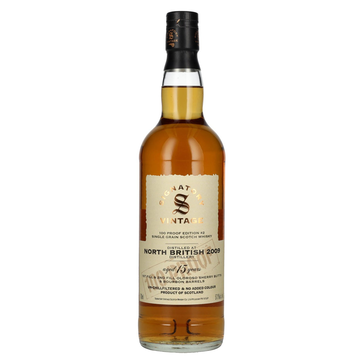 Signatory Vintage 100 Proof Edition NORTH BRITISH 15 Years Old Single Grain #2 2009 57,1% Vol. 0,7l