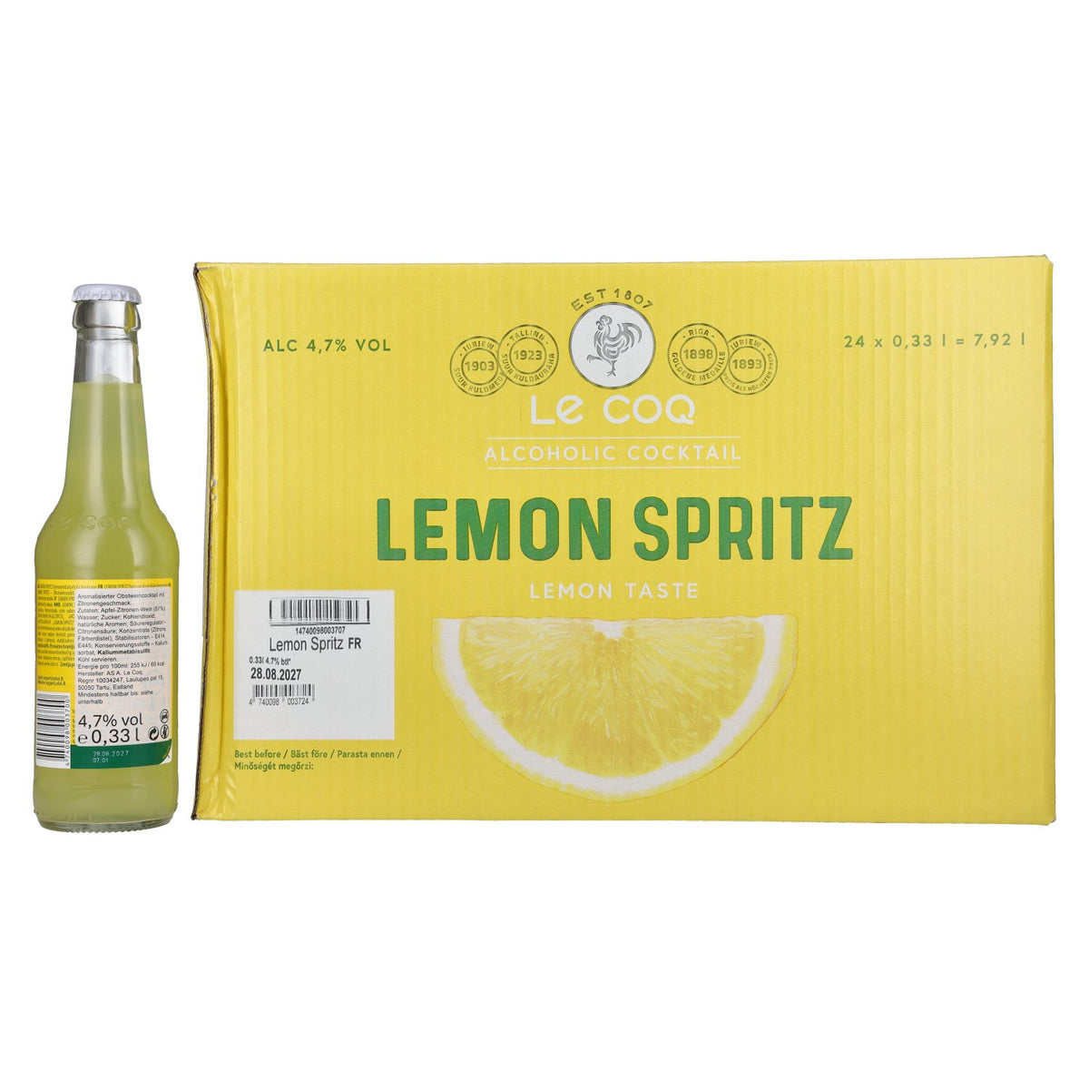 Le Coq LEMON SPRITZ 4.7% ABV 24 x 0.33 l