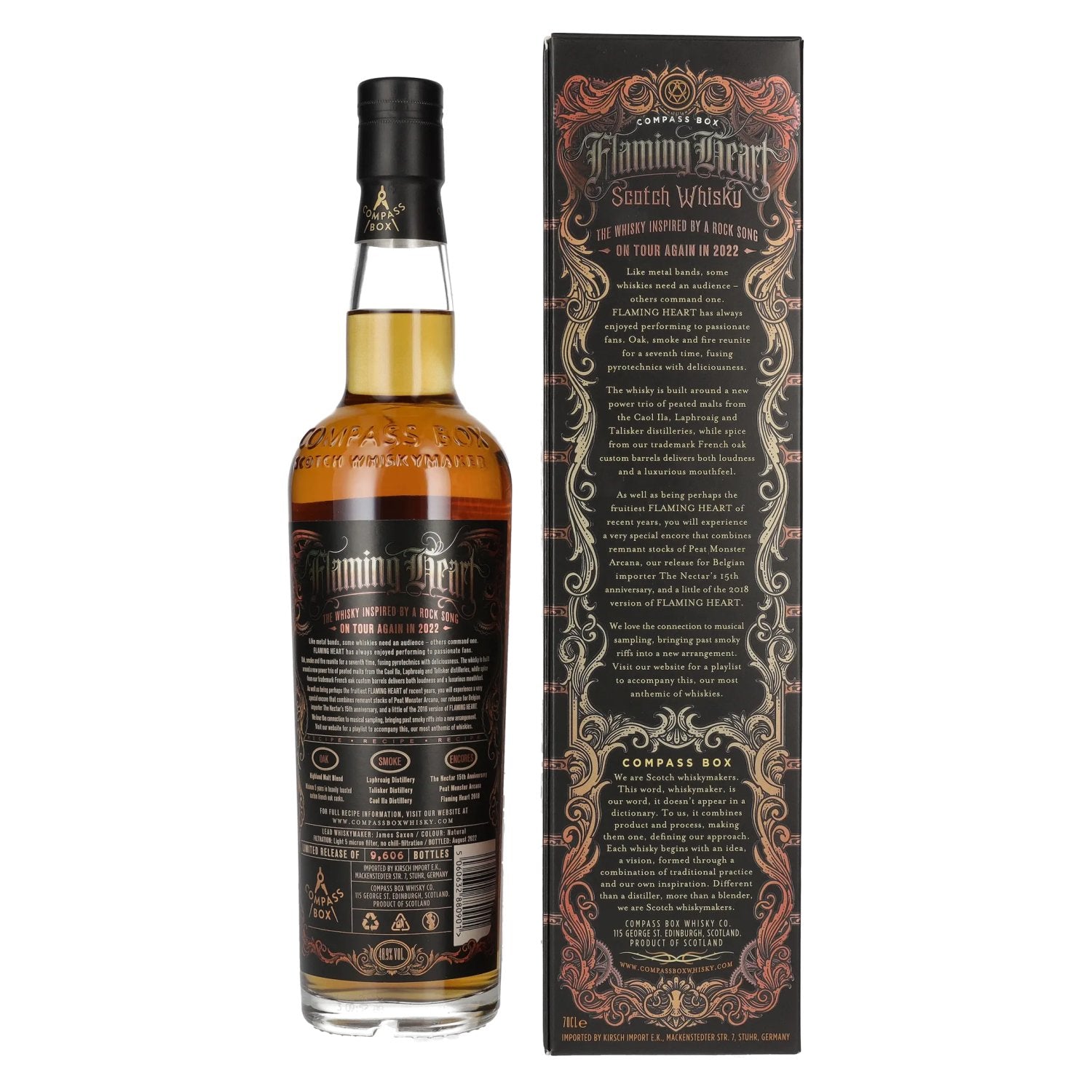 Compass Box FLAMING HEART Blended Malt Limited Edition 2022 48,9% Vol. 0,7l in Geschenkbox