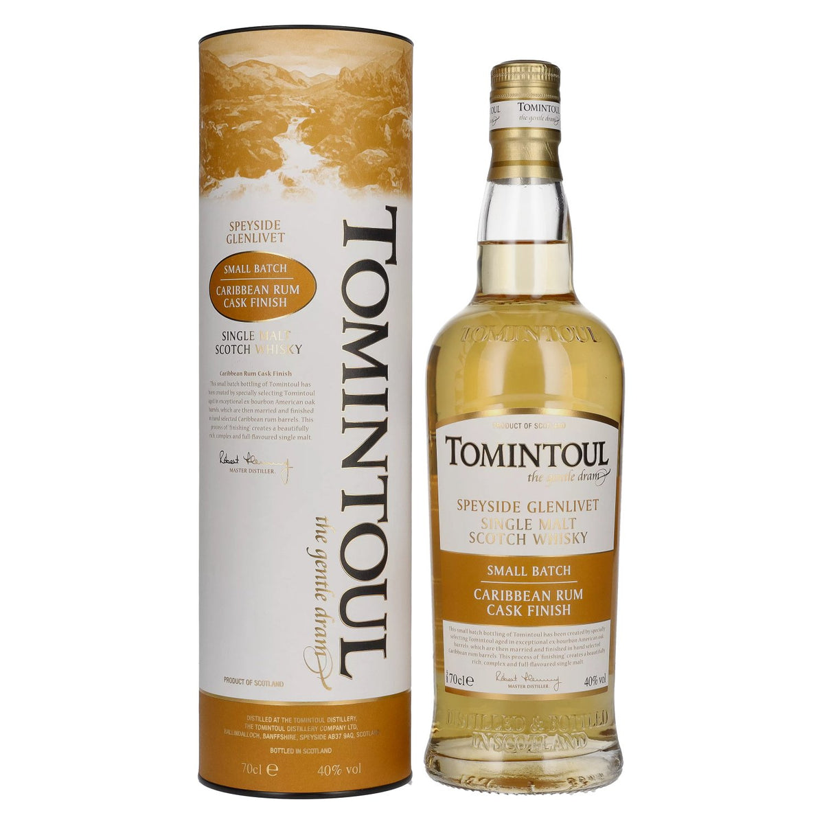 Tomintoul Small Batch Caribbean Rum Cask Finish 40% Vol. 0.7L in Gift Box
