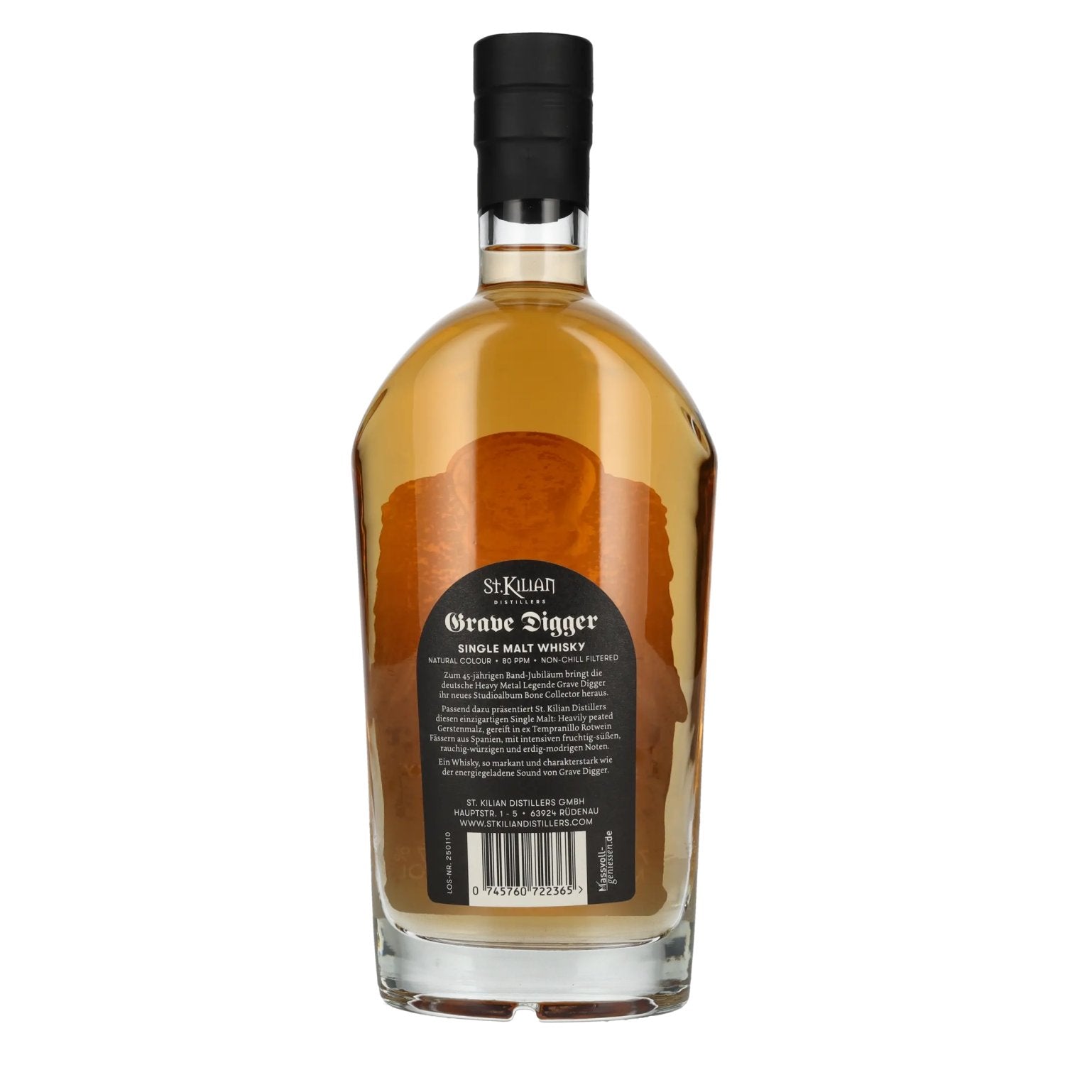 St. Kilian GRAVE DIGGER Bone Collector Heavily Peated Single Malt Whisky 47% Vol. 0,7l