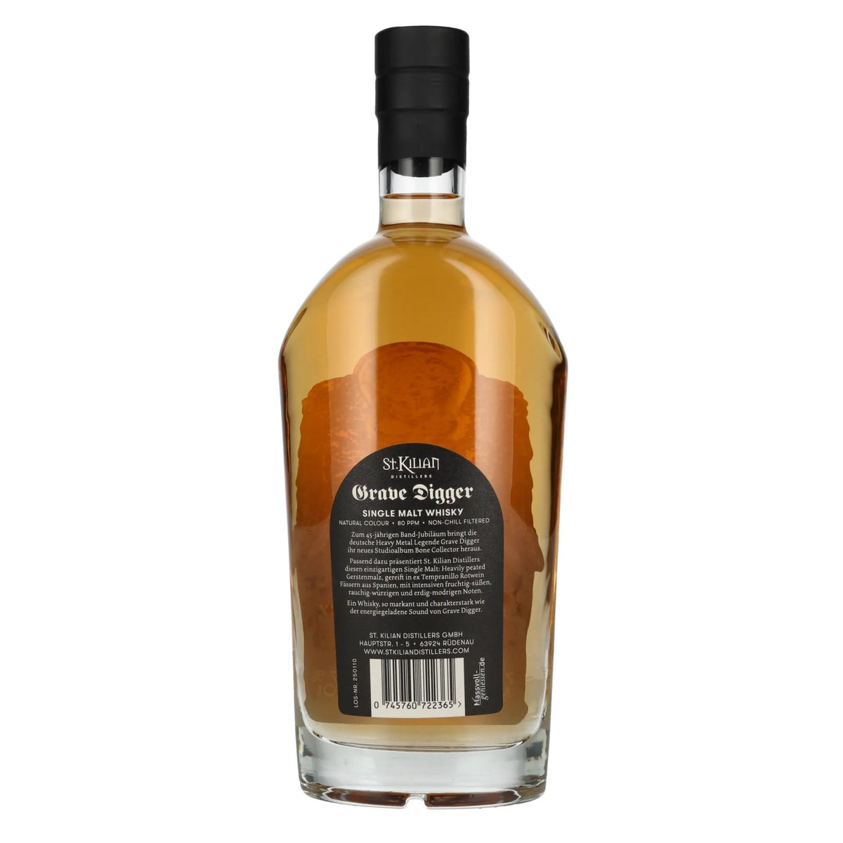 St. Kilian GRAVE DIGGER Bone Collector Heavily Peated Single Malt Whisky 47% Vol. 0.7l
