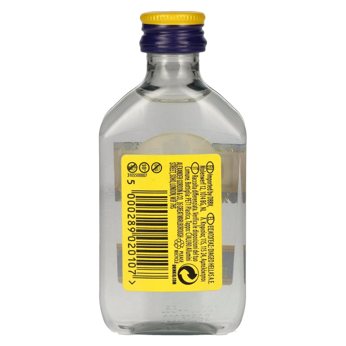 Gordon's London Dry Gin 37.5% ABV 0.05 l PET