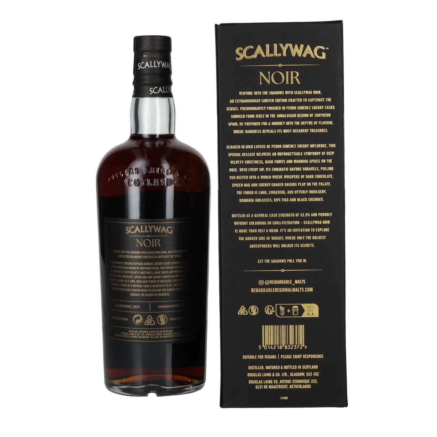 Douglas Laing SCALLYWAG Noir Edition PX Sherry Cask Speyside Blended Malt 52.8% Vol. 0.7L in Gift Box