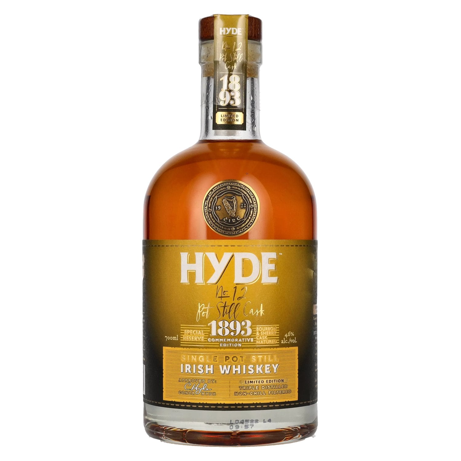Hyde No.12 Single POT STILL Cask 1893 Irish Whiskey Commemorative Edition 46% Vol. 0.7l
