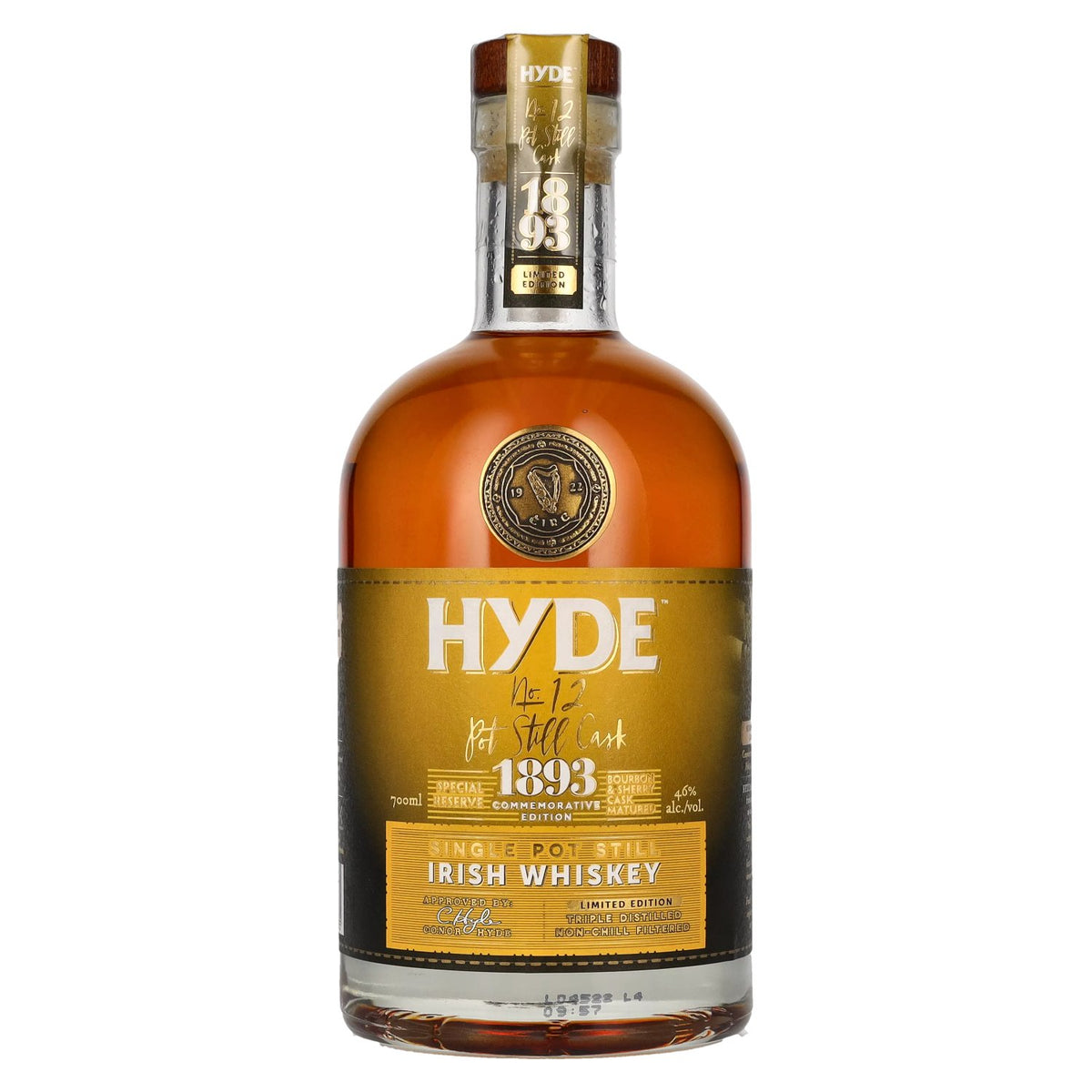 Hyde No.12 Single POT STILL Cask 1893 Irish Whiskey Commemorative Edition 46% Vol. 0.7l
