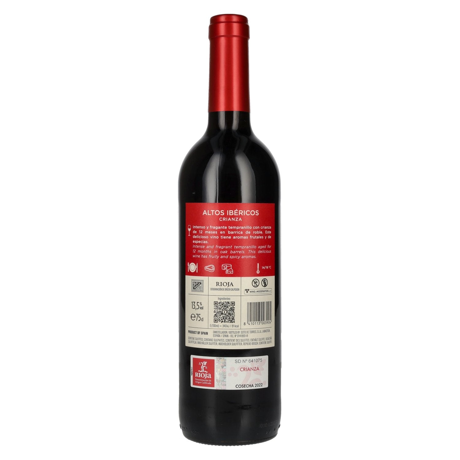 Miguel Torres Altos Ibéricos Rioja Crianza 2022 13,5% Vol. 0,75l