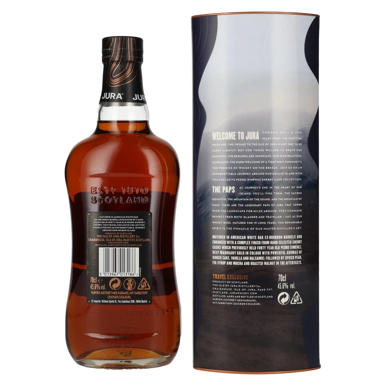 Jura THE PAPS 19 Years Old Single Malt Scotch Whisky 45.6% Vol. 0.7L in Gift Box