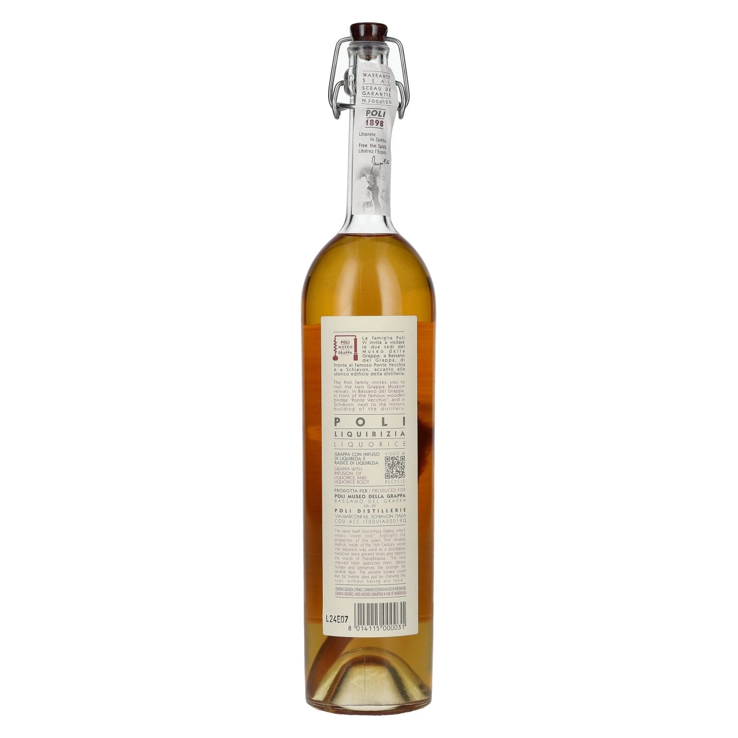 Poli Grappa Liquirizia 40% Vol. 0,5l
