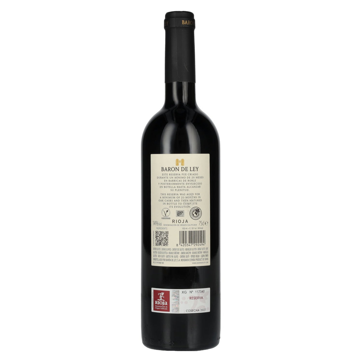 Baron de Ley Rioja Reserva 2021 14% ABV 0.75 l