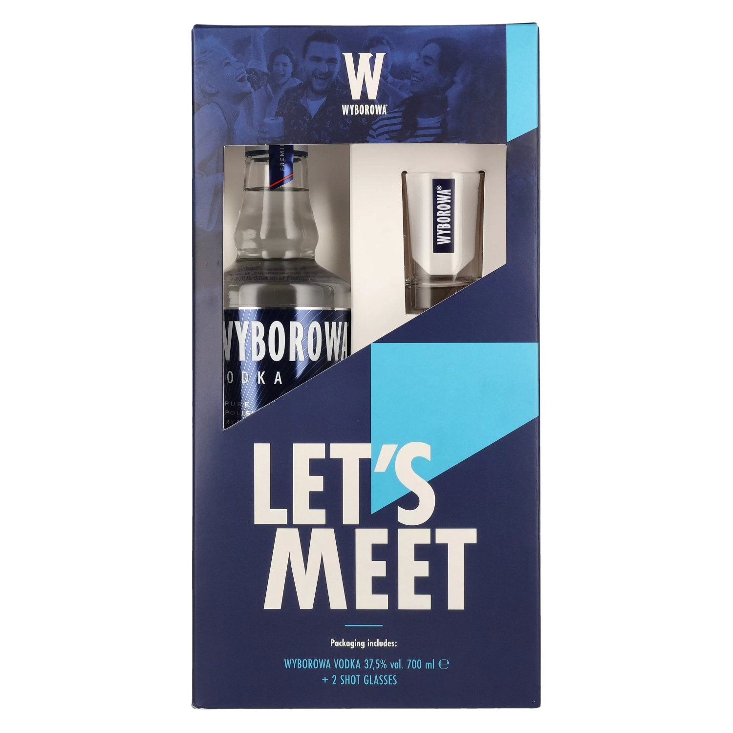 Wyborowa Wódka 37,5% Vol. 0,7l in Geschenkbox mit 2 Shotgläsern