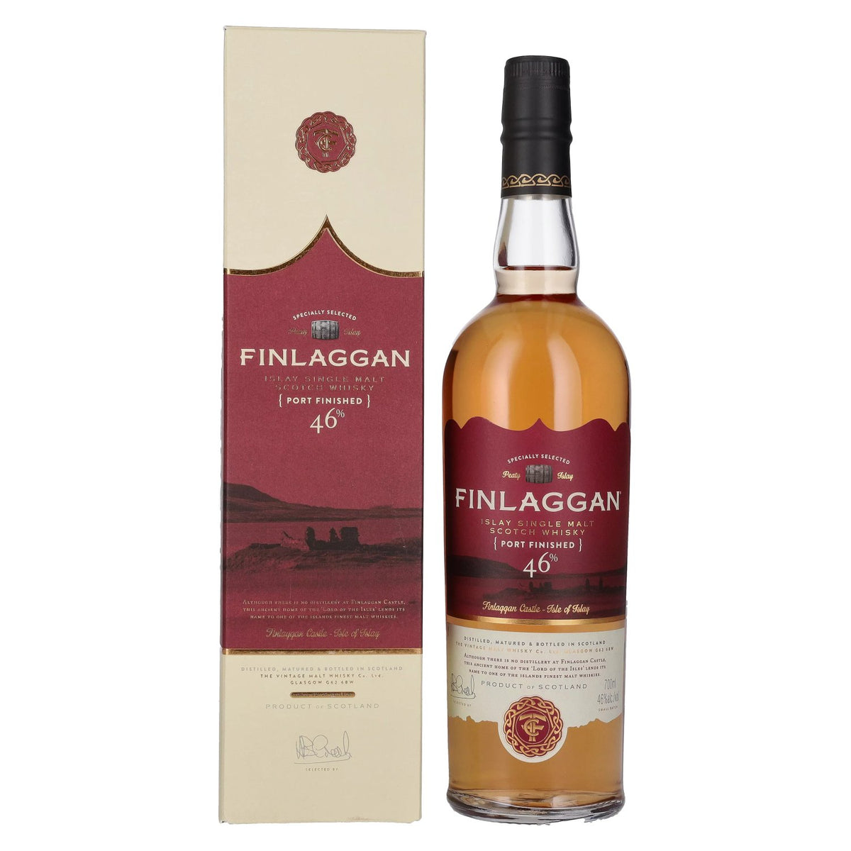 Finlaggan Port Wood Finished Single Malt Whisky 46% Vol. 0.7L in gift box