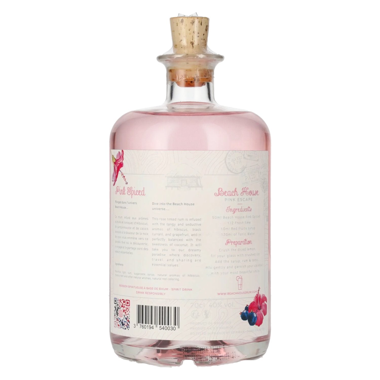 Beach House Pink Spiced 40% Vol. 0,7l