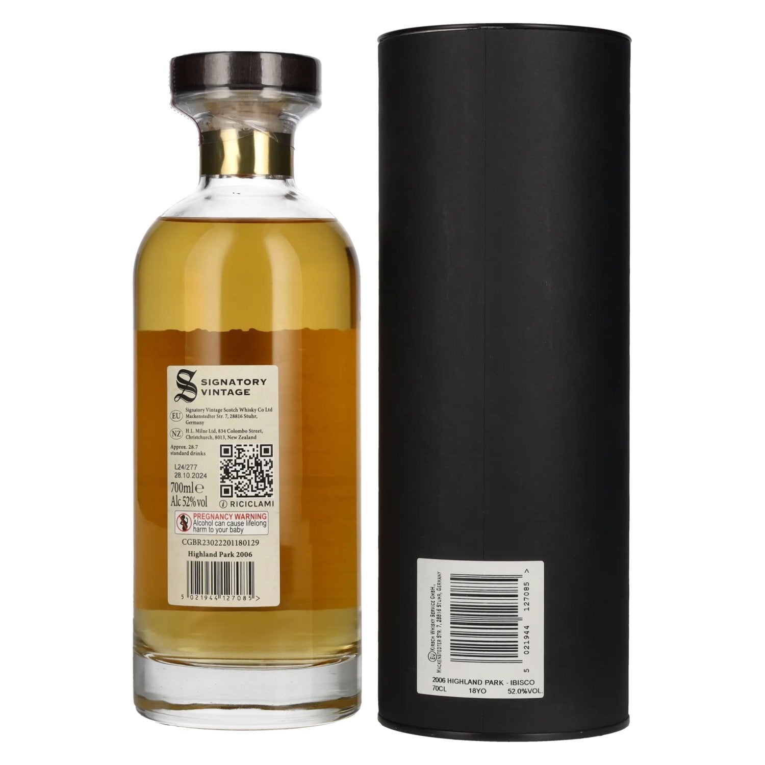 Signatory Vintage 18 Years Old HIGHLAND PARK The Decanter Collection 2006 52% Vol. 0,7l in Geschenkbox