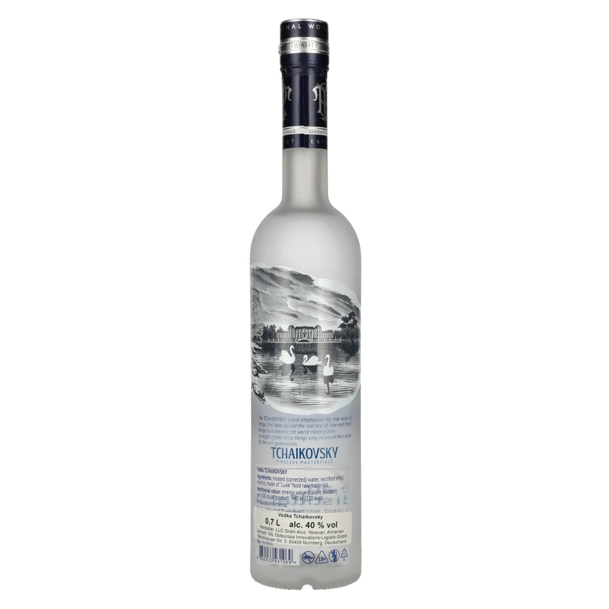 Tchaikovski Premium Vodka 40% ABV 0.7l
