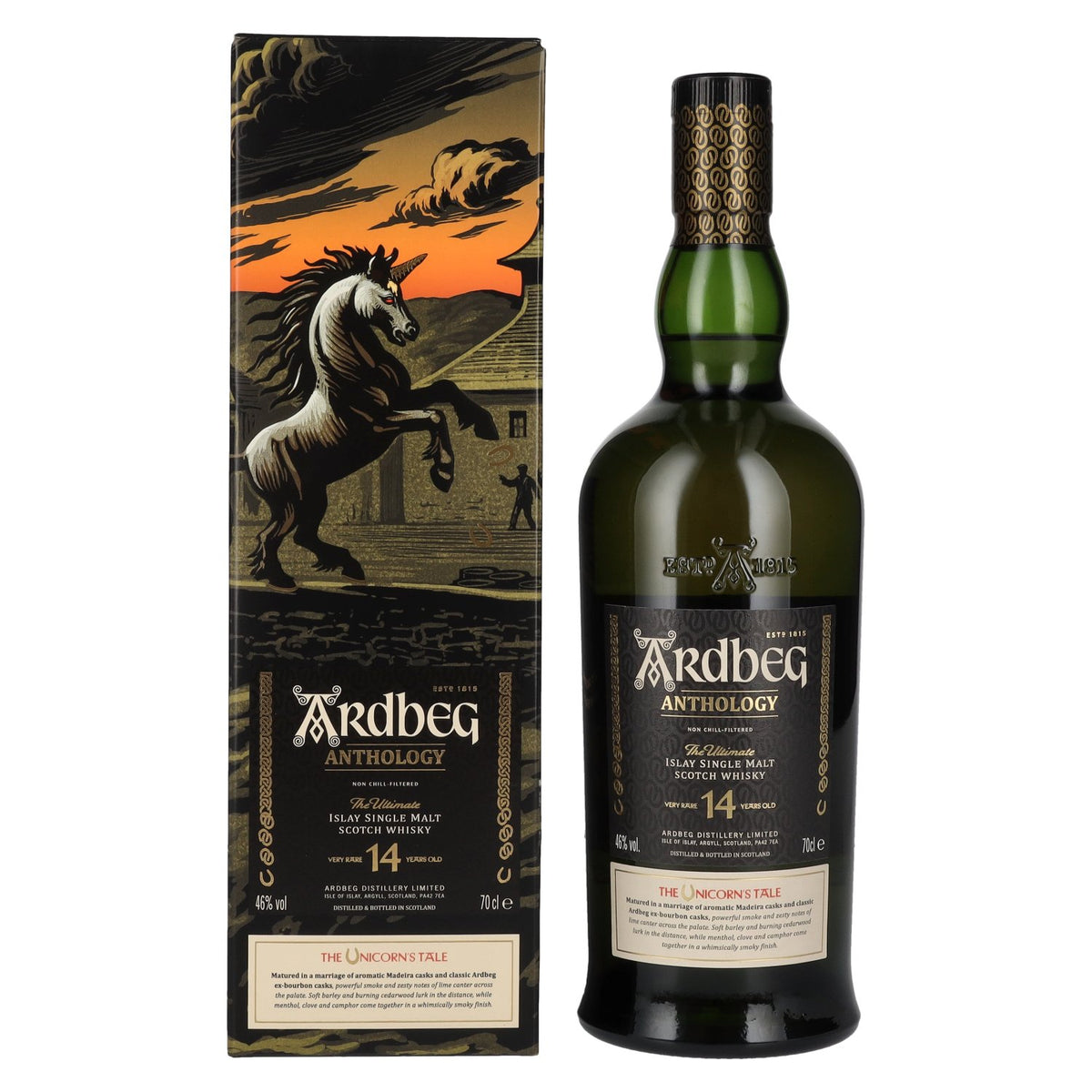 Ardbeg 14 Years Old The Ultimate Anthology The Unicorn's Tale Islay Single Malt 46% Vol. 0,7l in Geschenkbox